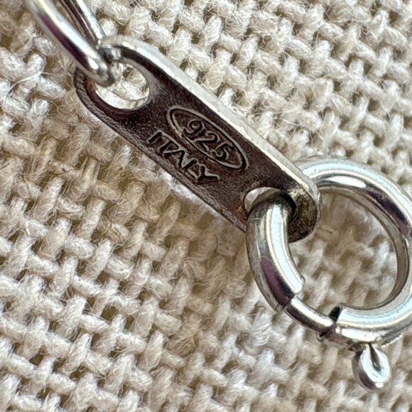 Sterling Silver 925 Snowflake Illusion Stone Pendant Necklace Size 18" Length - Picture 11 of 16